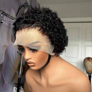 13×1 Frontal Pure Human Hair Bob (Short Curls)