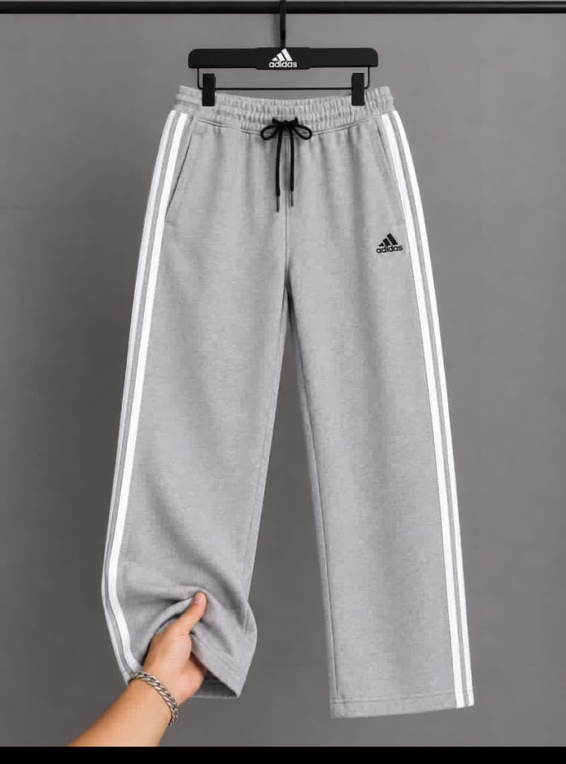 Maroon Adidas Track Pants Gray Adidas athletic track pants with white 3-stripes and comfortable fit.